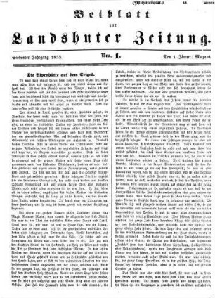 Landshuter Zeitung : niederbayerisches Heimatblatt für Stadt und Land ; gegründet 1849. 7. 1855