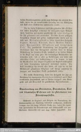 Theerbereitung aus Steinkohlen, Braunkohlen, Torf und bituminösen Gesteinen und die Fabrikation von Beleuchtungsstoffen