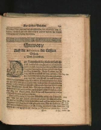 Antwort/ Auff die Salvation der Eilfften Ursach.