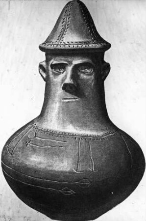Vase mit Gesicht