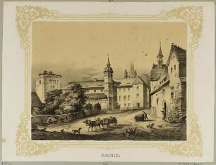Das Rittergut in Köttewitz (Dohna-Köttewitz) südöstlich von Dresden, aus dem Album der Rittergüter und Schlösser im Königreiche Sachsen
