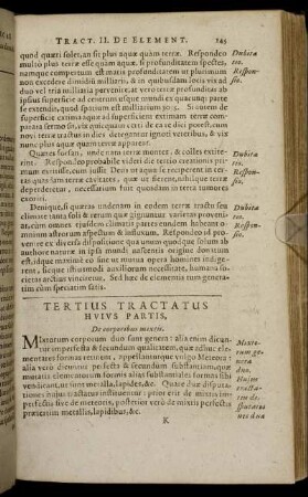 Tertius Tractatus Huius Partis, De corporibus mixtis.