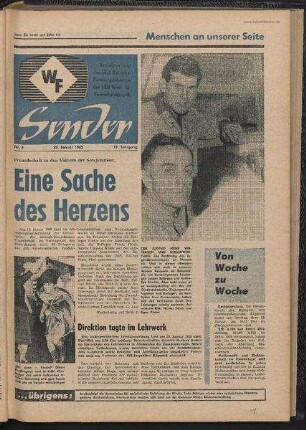 Betriebszeitung 'WF-Sender', Nr.4/1965 (28. Januar 1965)