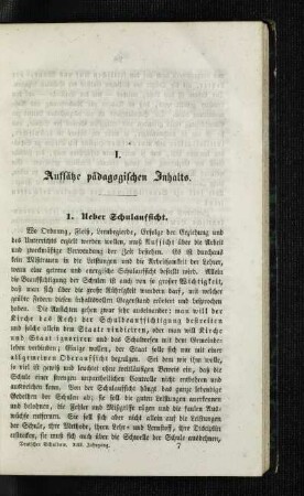 Ueber Schulaufsicht