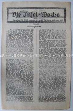 Lagerzeitung aus einem französischen Kriegsgefangenen-Lager