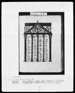 Evangeliar mit Capitulare, Palastschule Karls des Kahlen — Kanon VI-IX, Folio 13recto