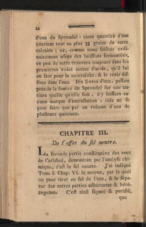 Chapitre III. De l'effet du sel neutre