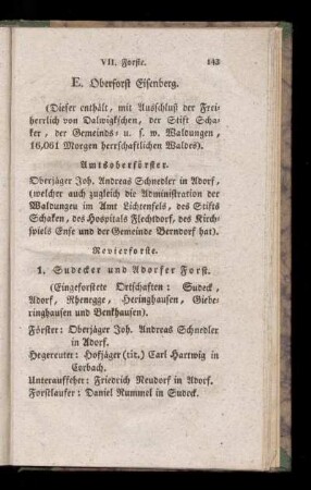 E. Oberforst Eisenberg.