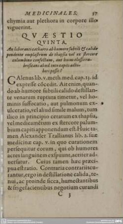 Quaestio Quinta.