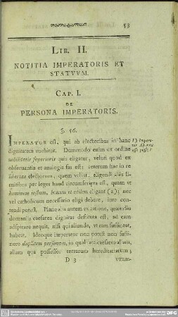 Lib. II. Notitia Imperatoris Et Statuum