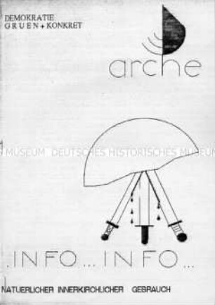 Informationsblatt des Netzwerkes "arche", u.a. mit Beiträgen über die Oppositionsbewegung in der VR China - Sachkonvolut