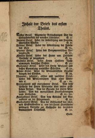 Briefe, die neueste Litteratur betreffend. 1, 1. 1767