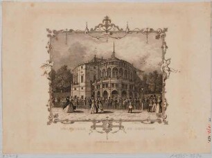 Dresden, das Vierte Belvedere (1842–1945) auf der Brühlschen Terrasse von Osten