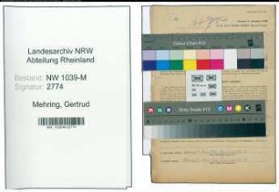 Entnazifizierung Gertrud Mehring , geb. 29.05.1902 (Studienraetin)