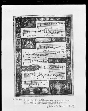 Bußpsalmen des Orlando di Lasso — Randleisten mit Ornament und Putten
