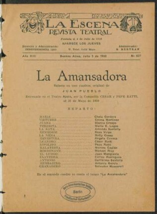 La amansadora : sainete en tres cuadros