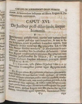 Caput XVI. De Juribus post-diluvianis, iisque humanis.