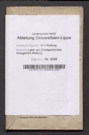 Erblasser: Bartholdus, Franz; Erblasser: Barthoildus, Sophie, geb. Contze: