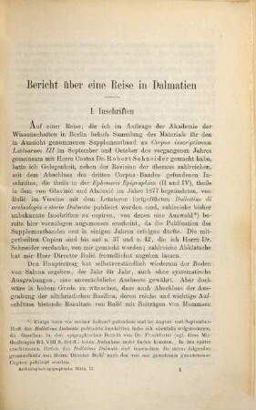Archaeologisch-epigraphische Mittheilungen aus Oesterreich-Ungarn. 9, 9. 1885