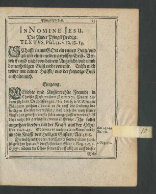 Textus. Psal. 51. v. 12. 13. 14.