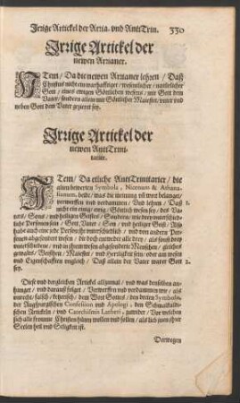 Irrige Artickel der neuen Anti Trinitarier.