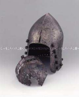 Visier einer Beckenhaube