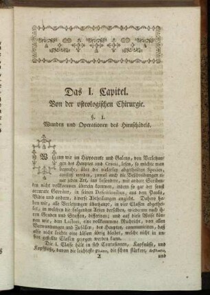 §. 1. Wunden und Operationen des Hirnschädels.