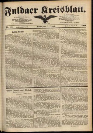 Ausgabe vom Montag, den 12. Dezember 1904.