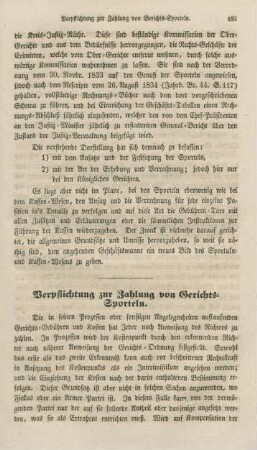Verpflichtung zur Zahlung von Gerichts-Sporteln