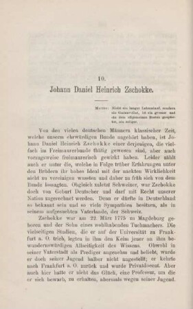 10. Johann Daniel Heinrich Zschokke.