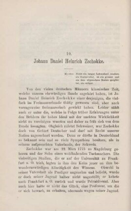 10. Johann Daniel Heinrich Zschokke.