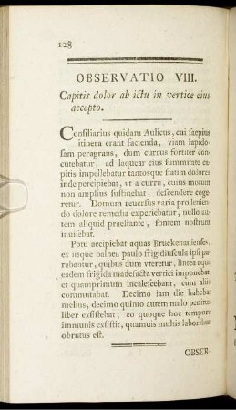 Observatio VIII. - Observatio XIV.