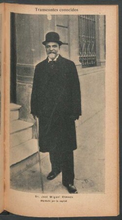 Sr. José Miguel Olmedo, diputado por la capital - [Retrato] : Transeúntes conocidos