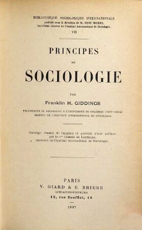 Principes de sociologie : Ouvrage trad. de l'anglais par le Vte Combes de Lestrade