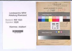 Entnazifizierung Adalbert Klammer , geb. 07.06.1896 (Kaufm.Angest.)