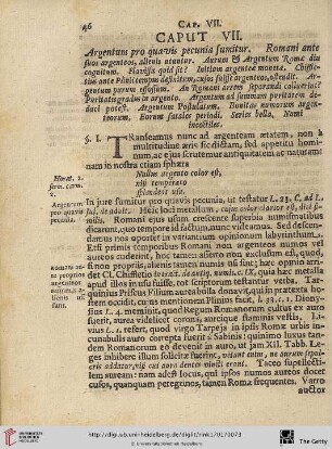 Caput VII: Argentum pro quavis pecunia sumitur