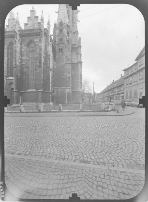 Mühlhausen. Marienkirche (Thomas-Müntzer-Gedenkstätte, Baubeginn 14. Jh.). Teilansicht von Norden