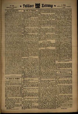 Zweite Ausgabe vom Dienstag, den 11. Juli 1911.