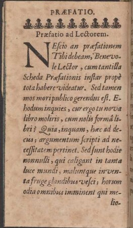 Præfatio ad Lectorem.