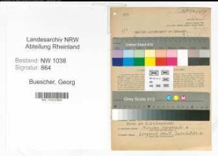 Entnazifizierung Georg Buescher , geb. 06.10.1894 (Bahnbeamter)