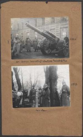 Der Kaiser besichtigt erbeutete Geschütze