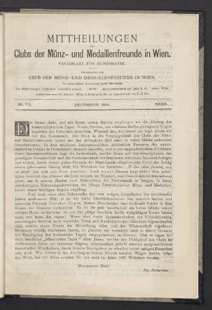 N° 79. December 1896. Wien