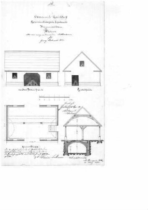 Gemeinde: Eschach Name: Lackner, Georg (Witwe des) Beruf: (Bauer) Bau eines Keller- und Holzremisengebäudes Genehmigt: 1883 Bautagebuch-Nr.: 33