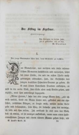 Der Festtag im Fegefeuer