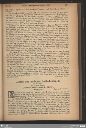 Allerlei vom modernen Dreifarbendrucke