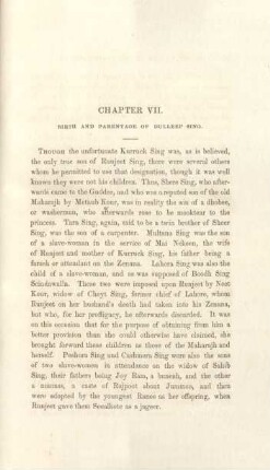 Chapter VII. Birth and parentage of Dulleep Sing