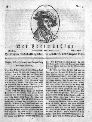 Nro. 71, Dienstag, den 9. April 1811