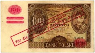 Geldschein, 100 Złotych, 1939