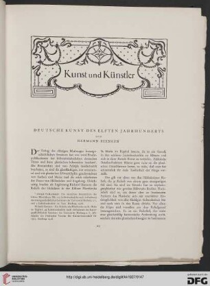 Deutsche Kunst des elften Jahrhunderts
