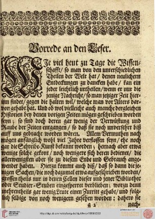 Vorrede an den Leser